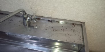 お掃除後のサビの跡